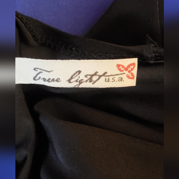 💚5/$25 True Light LBD Black Bodycon Ruched Stretch Knit Mini Dress Size Small - Picture 8 of 8